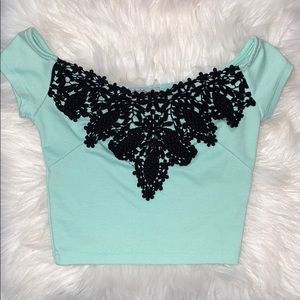 Mint crop top